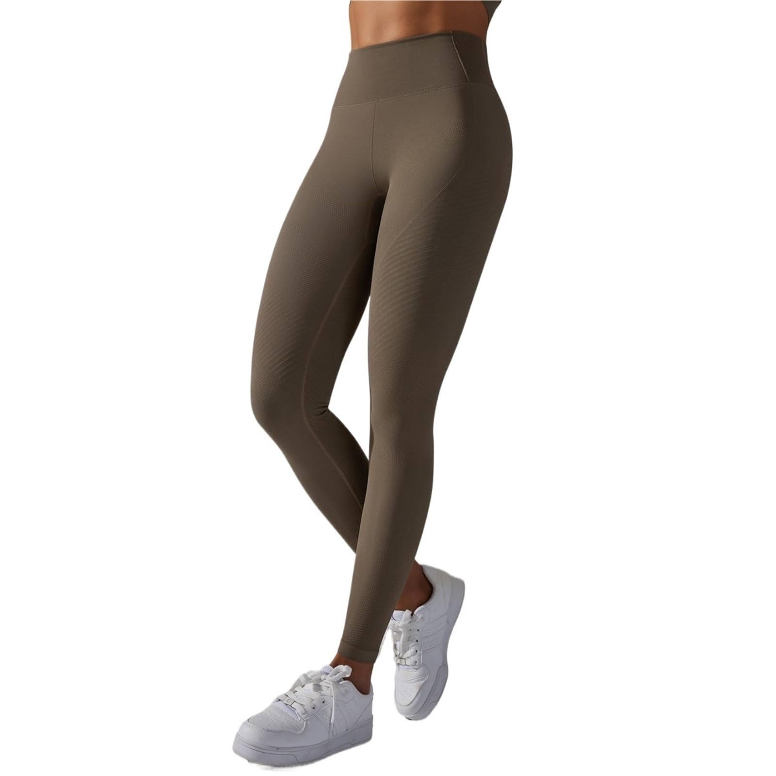 Leggings de yoga de cintura alta, leggings deportivos para mujer, sin costuras, control de abdomen, para correr, entrenamiento