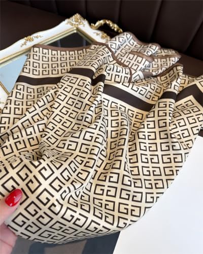 Fashion and Elegant Silk Feeling Scarf Square Satin Retro Style Sunscreen Head Scarf for Women Digital Printed4