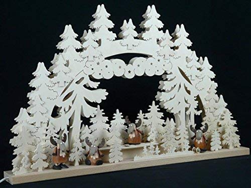Arc lumineux avec élans 70 cm grand chandelier de Noël neuf