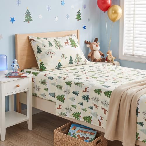 Ensemble draps Twin Gogreen blanc poches profondes