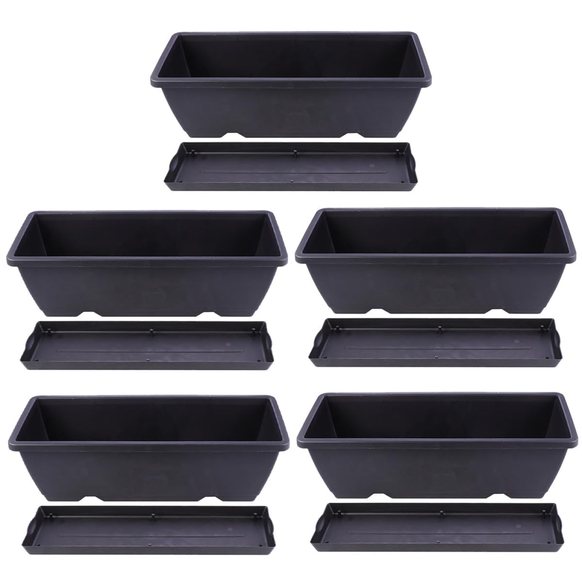 Pots de fleurs rectangulaires FRCOLOR pour eviter le dessechement