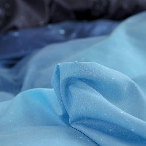 Miniatura 7 de Funda de edredón espacial tamaño Queen, juego de ropa de cama de microfibra de 3 piezas Galaxy Queen, funda de edredón azul degradado Galaxy Queen,