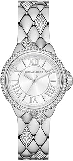 Michael Kors Camille Watch for Women, 33mm Quartz Chronograph Movement with Stainless Steel Strap