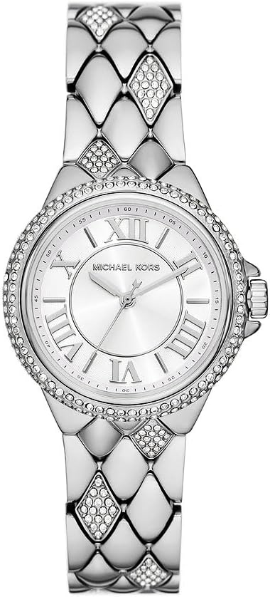 Michael Kors Camille Watch for Women, 33mm Quartz Chronograph Movement with Stainless Steel Strap