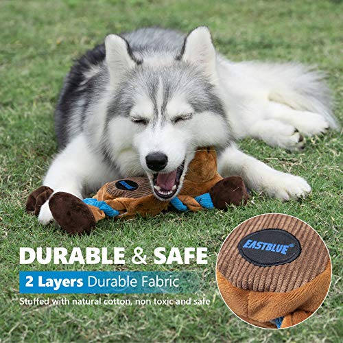 EASTBLUE Reindeer Dog Squeaky Toys: Cute Plush Stuffed Puppy Chew Toy with 6 Squeakers for Small | Medium Breed - Image 6