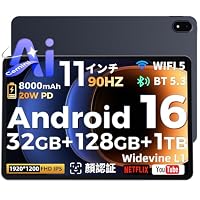 Amazon.co.jp: Android 16 タブレット 11インチ 90Hz高刷新率