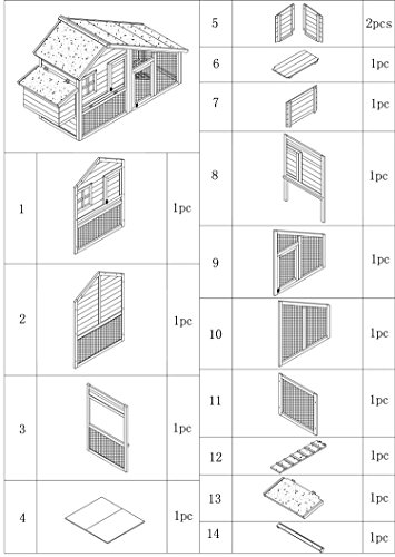 dobar® 24001FSC Hühnerstall Massivholz doppelstöckig mit Legebox - Hühnerstall mit Doppelboden, Zinkwanne… – Bild 5