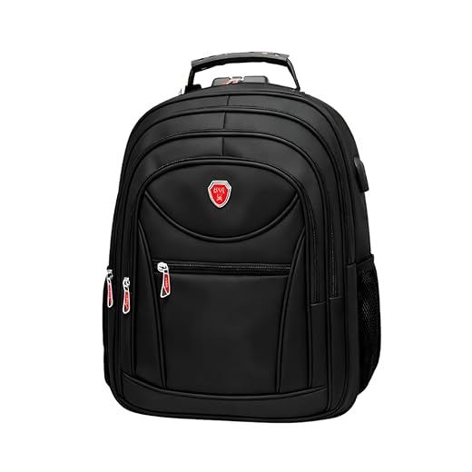 Mochila Masculina Reforçada Executiva Grande Mochila para Notebook Trabalho Viagem Escola Bolso Antifurto com Saídas USB/Fone Unissex