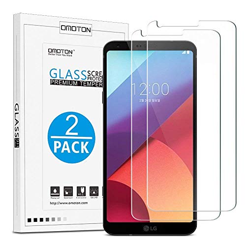 OMOTON 9H Hardness HD Tempered Glass Screen Protector for LG G6 / LG G6 Plus - Clear (2 Pack)