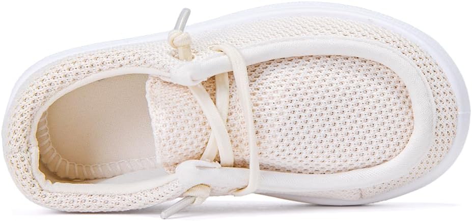 BMCiTYBM Toddler Boys Girls Loafers Shoes Breathable Mesh Casual Boat Lightweight Slip-On Sneakers with Elastic Laces Non-Slip Soft Sole Walking Shoes image 4