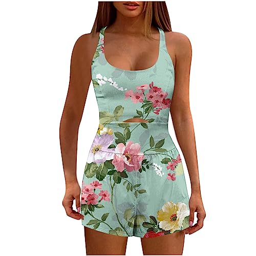 Jumpsuit Damen Kurz Eng Bodysuit Sport Yoga Overall Kurzarm Plays...