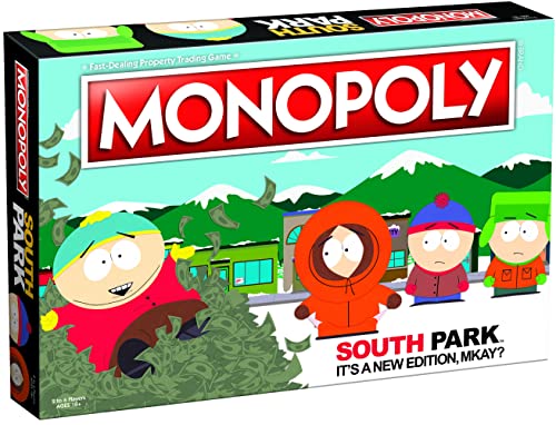 Monopoly South Park | Based on Comedy Central South Park Show | Featuring Familiar Locations, Episodes, and Characters | Officially-Licensed & Collectible Monopoly