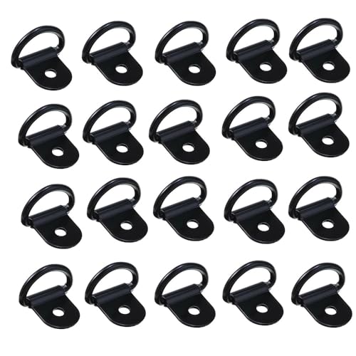 Image of 20Pcs D Ring Picture Hangers with Screws, Stainless Steel Frame Hanging Ring for Picture Painting Frame Cross-Stitch.