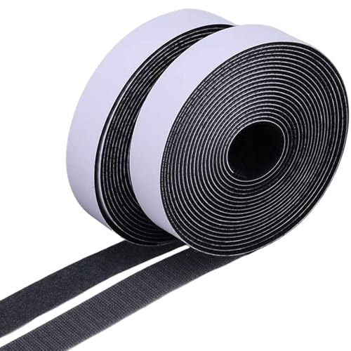 Larfraecy 2 Rollen 5mx25mm Klettband Selbstklebend Extra Stark, Klettverschluss Selbstklebend, Klebe Klettverschluss, Kl...