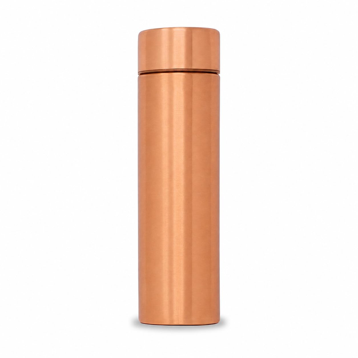 AZMIQ Pure Copper Water Bottle 500ml โ Handmade Plain Copper Drinking Bottle with Leakproof Cap, Reusable Metal Water Bottle for Home, Office, Travel & Fitness โ image 1