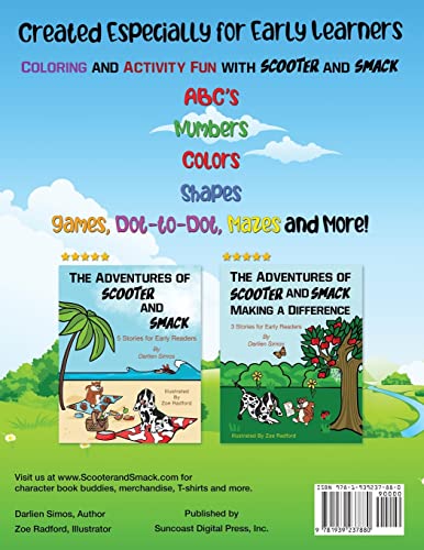 The Adventures of Scooter and Smack Coloring and Activity Book: 100+ Easy and Fun Activities for Kids Preschool and Kindergarten: 3 & Up (ABCs, Colors, Shapes, Numbers, Games and More!) image 4