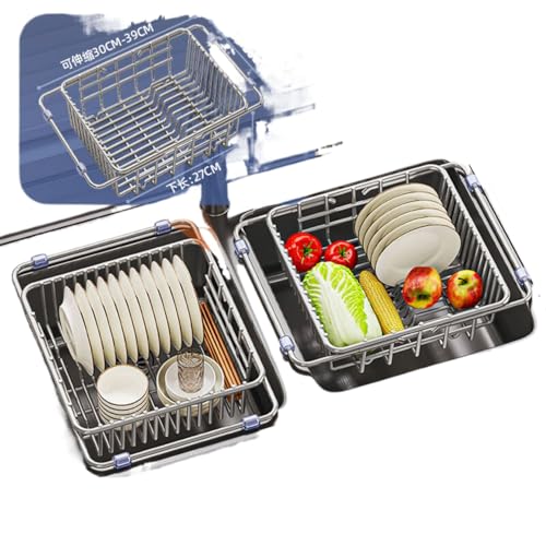 Organizador bajo lavabo y estante de almacenamiento, estante multifuncional para cocina, baño, sala y oficina, 30x30 cm profundidad extendida 15 cm con ranura miniatura 1
