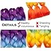 Benehair 24 inch Jumbo Braid Rainbow Jumbo Box Braids Crochet Hair Extensions Ombre Purple Blue Yellow Orange for Women Kids DIY High Temperature Synthetic Fiber 1 Bundle