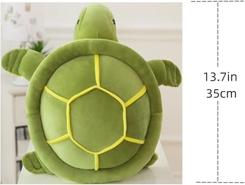 Miniatura 2 de OPHRBU Animales de peluche de tortuga, peluche suave de tortuga marina, juguetes de almohada de peluche, color verde, 1 paquete (13.7 pulgadas)