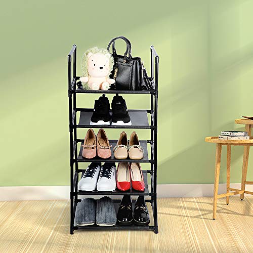5 Tier Shoe Rack for Small Space,Separable into Two Narrow Shoe Rack