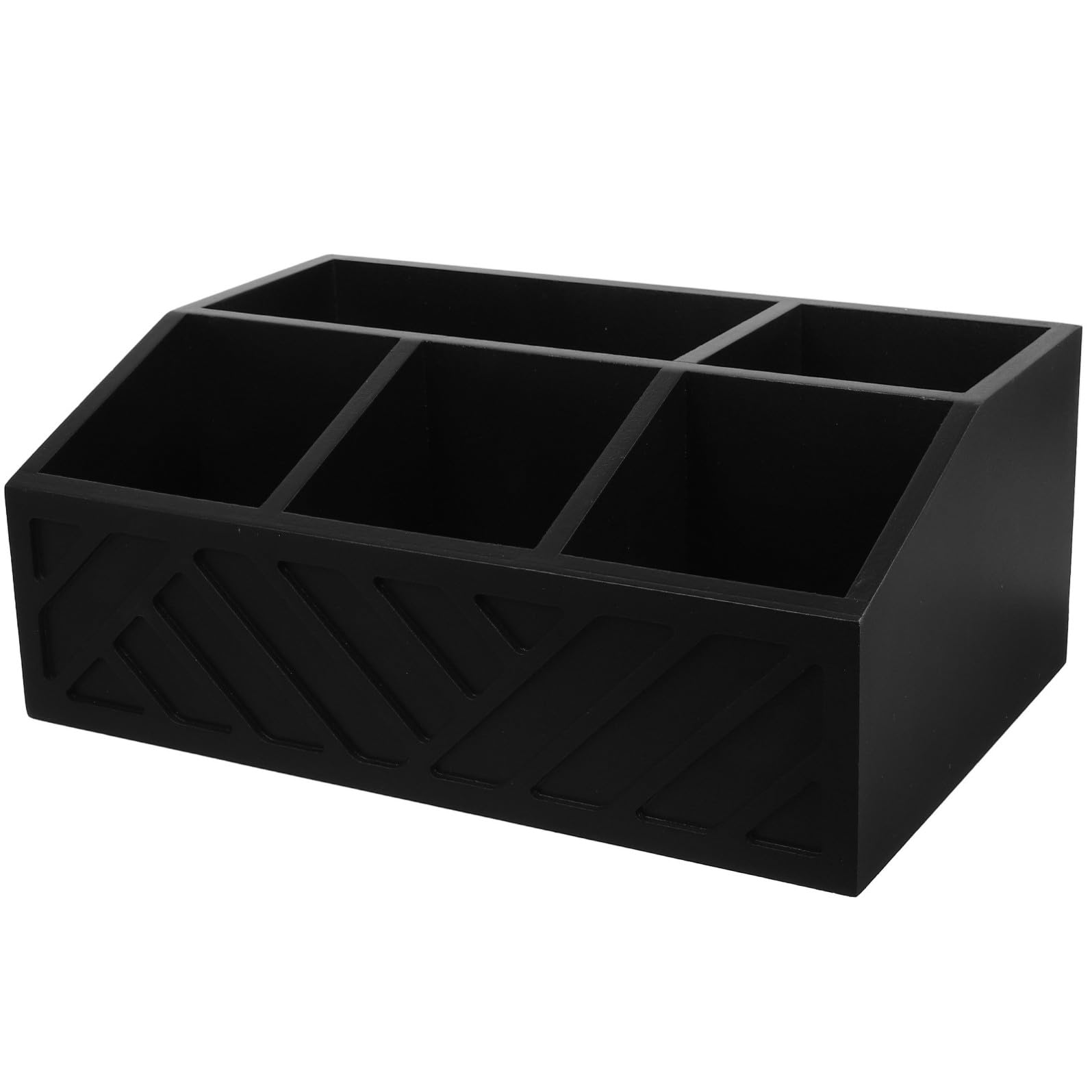 Healeved Organizzatore per tè e caffè in Legno Nero Scatola a Scomparti, Risparmio Spazio e Design Moderno per Bar e Case Riutilizzabile