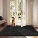 Produktbild Biscpro Fußmatte Dunkelgrau 80x120cm Innen und Außen, Waschbar Fussmatt, Wasserdicht Türmatte, Rutschfester Schmutzfänger Teppich für Eingang, Haustür, Patio, Flur
