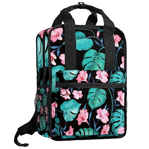 Sac à dos d'été pour garçons avec bretelles réglables motif tropical multicolore