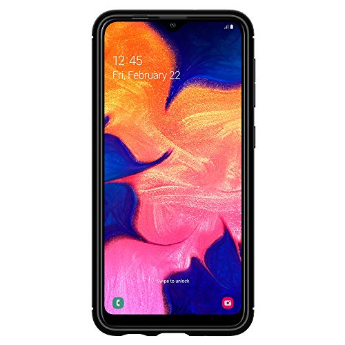 Image of Spigen Rugged Armor | Samsung Galaxy A10 Case [Air Cushion Protection] [Flexible] Galaxy A10 Back Cover | TPU - Matte Black