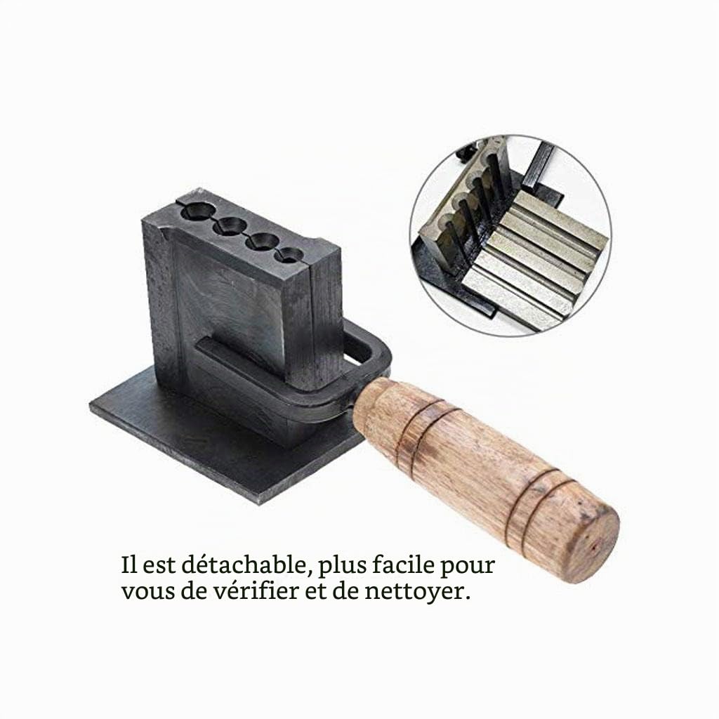 Moule Lingot de Bijouterie Lingotière Réversible pour la Fabrication de Bijoux - Noir, 4 Trous