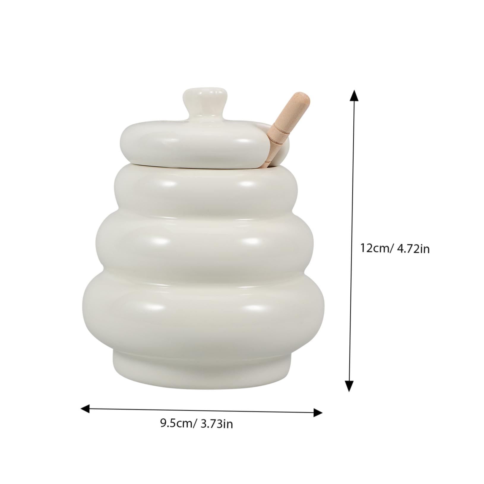 OUNONA 1 Set Ceramic Honey Jar with Lid and Dipper Porcelain Honey Container Jam Craftsmanship