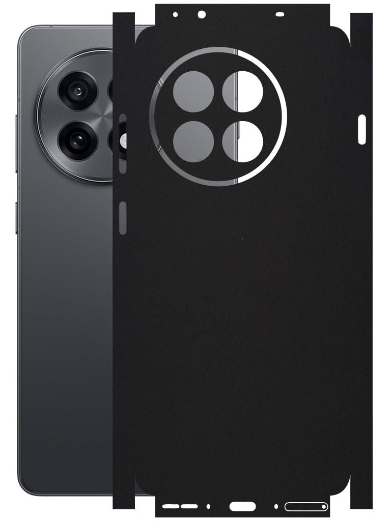 AtOdds Mobile Skin Sticker Wrap | Compatible for ONEPLUS 13R (5G)| Scratchproof Matte Finish | Full Coverage for All Sides & Camera Protection (Matte Black)-image-46