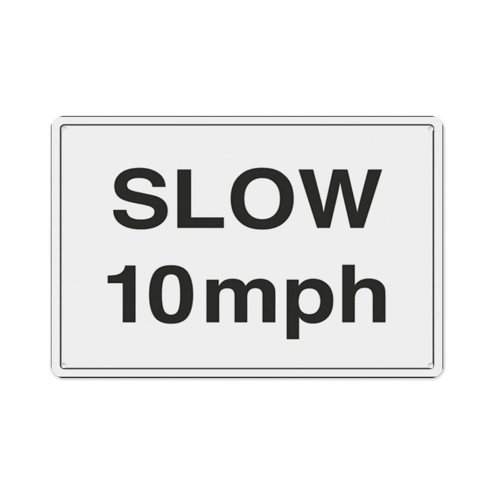 peiyeety Slow 10 Mph Aluminum Tin Warning Signs For Home Outdoor Garden 12X16 Inches