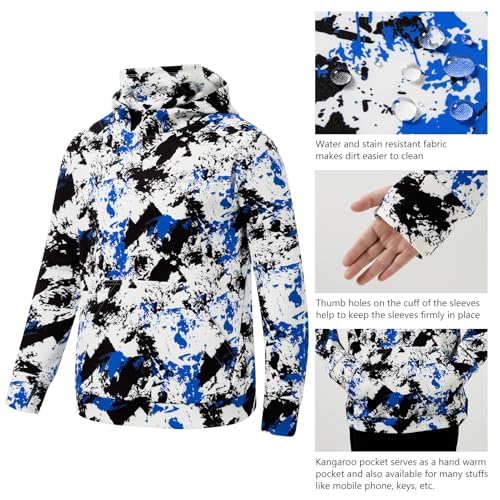 BASSDASH Youth Fishing Fleece Hoodie with Mask Water Resistant Kids’ Performance Sweatshirt FS18Y4