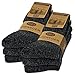 6 Paar Norweger Socken mit Wolle Damen & Herren Wintersocken Schwarz Grau Anthrazit 10500 (Anthrazit 39-42)