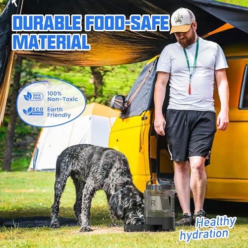 Image of Dog Water Bottle Bowl Dispenser - 95OZ Large Dog Travel Water Bottle Portable with Pull-Out Travel Water Bowl for Dogs Camping Hiking Traveling Beach Park Accessories, Leak-Proof Pet Water Dispenser