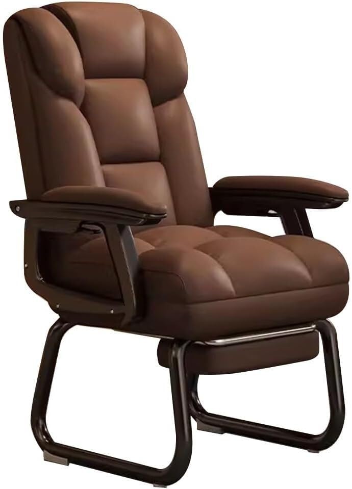 Silla ejecutiva ergonómica para oficina y juegos, diseño moderno, sin ruedas, cómodo asiento de escritorio para computadora para actividades de ocio