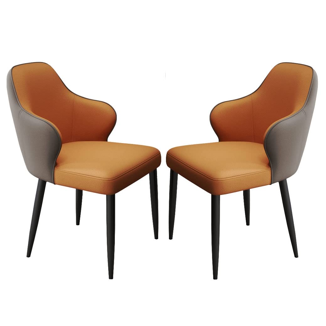 Amazon｜キッチンダイニングチェア2脚セット革張りのアームチェア炭素