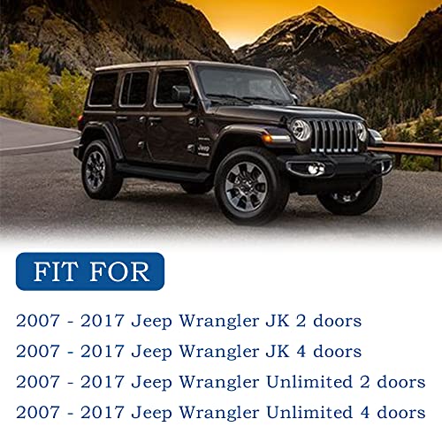 Fuel Filler Door Cover, Gas Fuel Tank Cap Cover Black For 2007 2008 2009 2010 2011 2012 2013 2014 2015 2016 2017 2018 Jeep Wrangler Jk & Unlimited Sport Rubicon Sahara (Locking) #TOP3