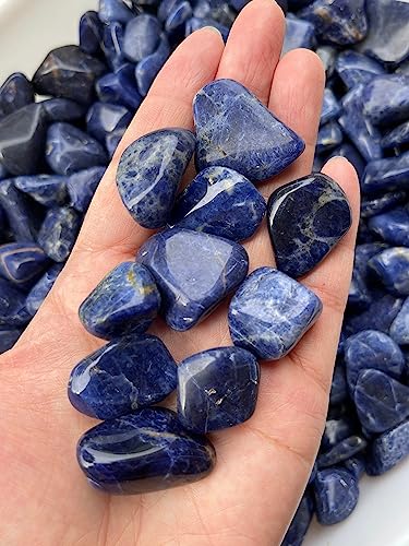 Image of 1 /2 LB Sodalite Tumbled Stones, Polished Sodalite Gemstone, Healing Crystals (Sodalite)
