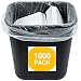 1000 Small to Medium Trash Bags | 7-8-9-10 Gallon Trash Bags | 24" x 24" Clear Garbage Bags - Commercial Waste Basket Trash Bags | Bulk Plastic Bathroom Trash Can Liners | Office Shredder Bags