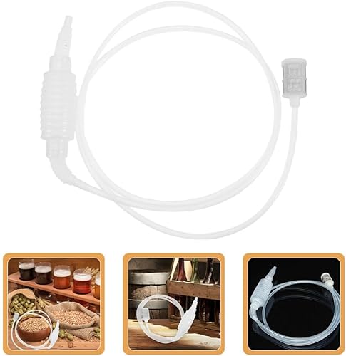 Miniatura 2 de Angoily Tubo de sifón de vino Manguera de tubo de sifón Bomba de sifón de cerveza con manguera Cubo de vino de cerveza de 6.2 ft Gas Petróleo Agua