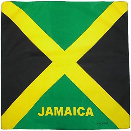 CTM Cotton Jamaica Flag Bandana Set (Pack of 12) - Image 3
