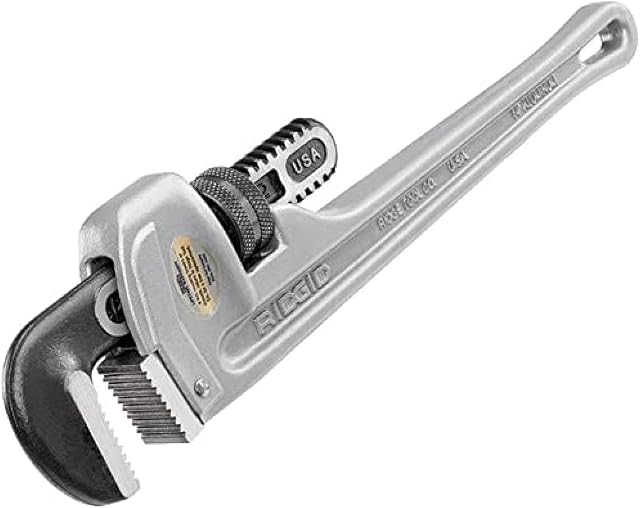 Chave de encanamento reta de alumínio RIDGID 31095 modelo 814, prateada, 35 cm