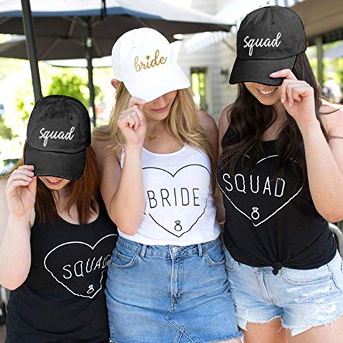 Image of LADY&HOME Bachelor /Bachelorette Party Baseball Hats Set, Embroidered Adjustable Cotton Truck Caps