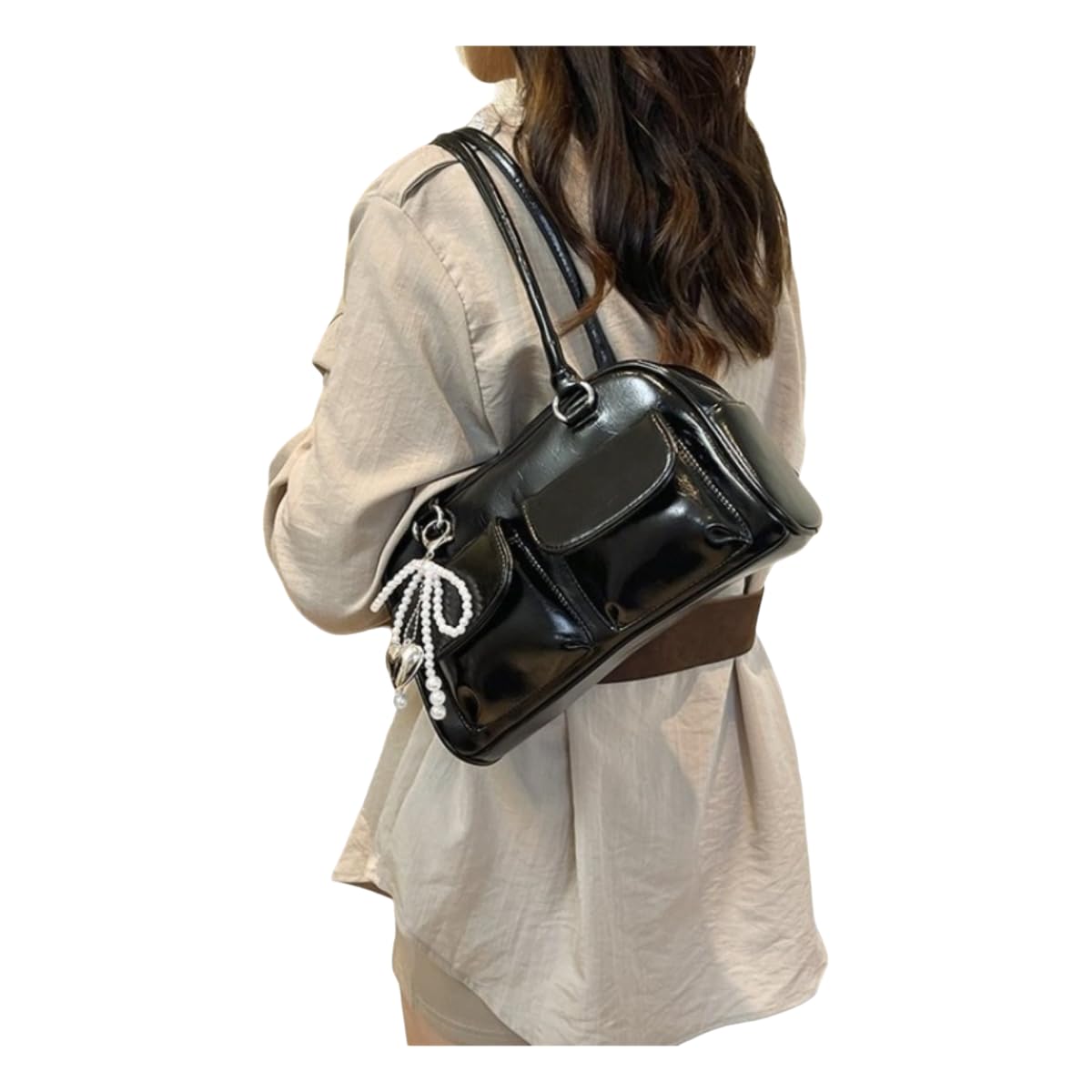 Sac à main femme épaule rétro idéal pour la navette quotidienne et le bureau