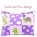 Toddler Pillowcase 13x18 by Comfy Turtles, 100 Natural Cotton, or Get a Smile from a Kid with Cute Animals of this Soft Pillow Cover for Boys and Girls (Mauve Turtles)