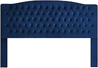 Vista 14 de 24KF Cabecera tapizada con terciopelo con diseño de botones capitoné, tamaño King/California King, cómoda, a la moda, acolchada, color gris