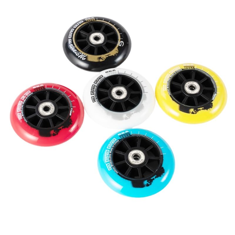 6-Pack Inline Speed Skate Wheels 90mm 100mm 110mm 125mm 85A Racing Wheels Outdoor Street Cruiser Wheels for Speed Skates Inline Racing Skates (Red,110mm)
