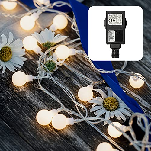 Guirlande lumineuse à LED résistante aux intempéries blanc chaud pour jardin et salon
