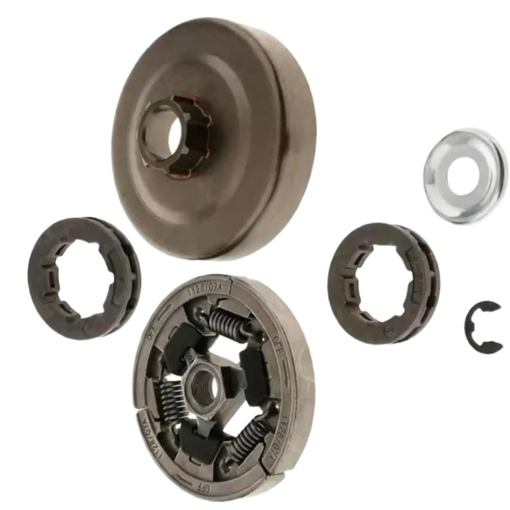 Kit de Tambor de Embrague de piñón de Motosierra Compatible con Piezas de Repuesto SL 036 MS360 con llanta de Clip electrónico de arandela